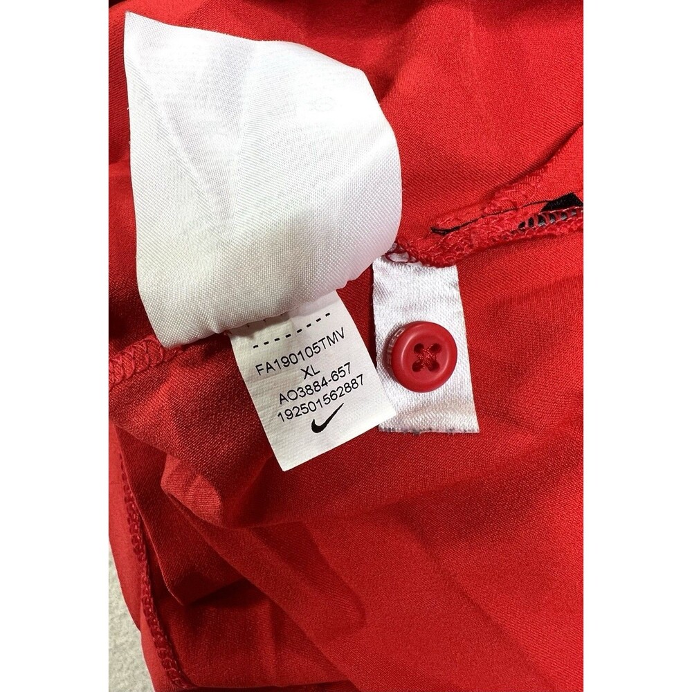 Nike Kansas City Chiefs NFL Dri-Fit Red On-Field Football Polo Shirt Mens XL - Picture 10 of 12